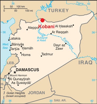 Kobani map