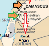 Kerak - Damascus map small